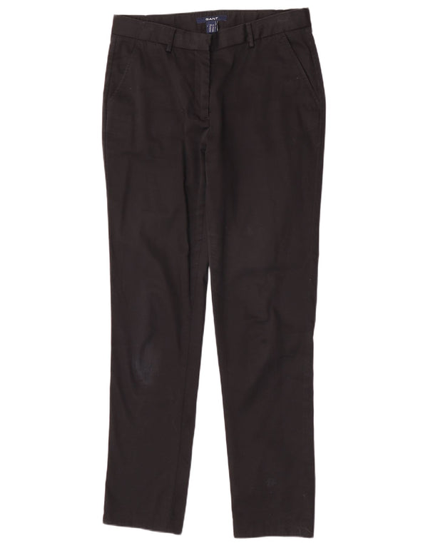 Gant Slim Chino-Hose für Damen, UK 10, Größe S, W28, L30, Schwarz, Baumwolle