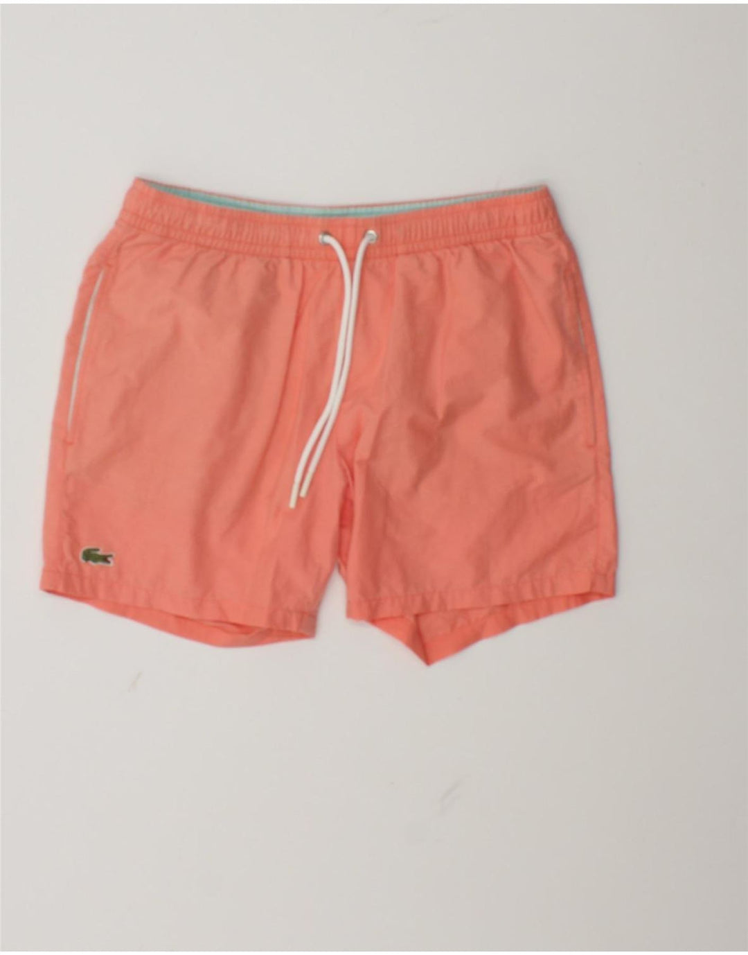 Lacoste Herren-Badeshorts, Größe S, Orange, Baumwolle