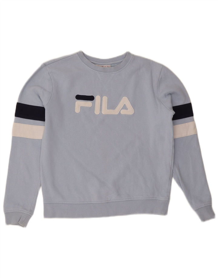 FILA Damen-Sweatshirt in Übergröße, Gr. 10, Größe S, Blau, Farbblock