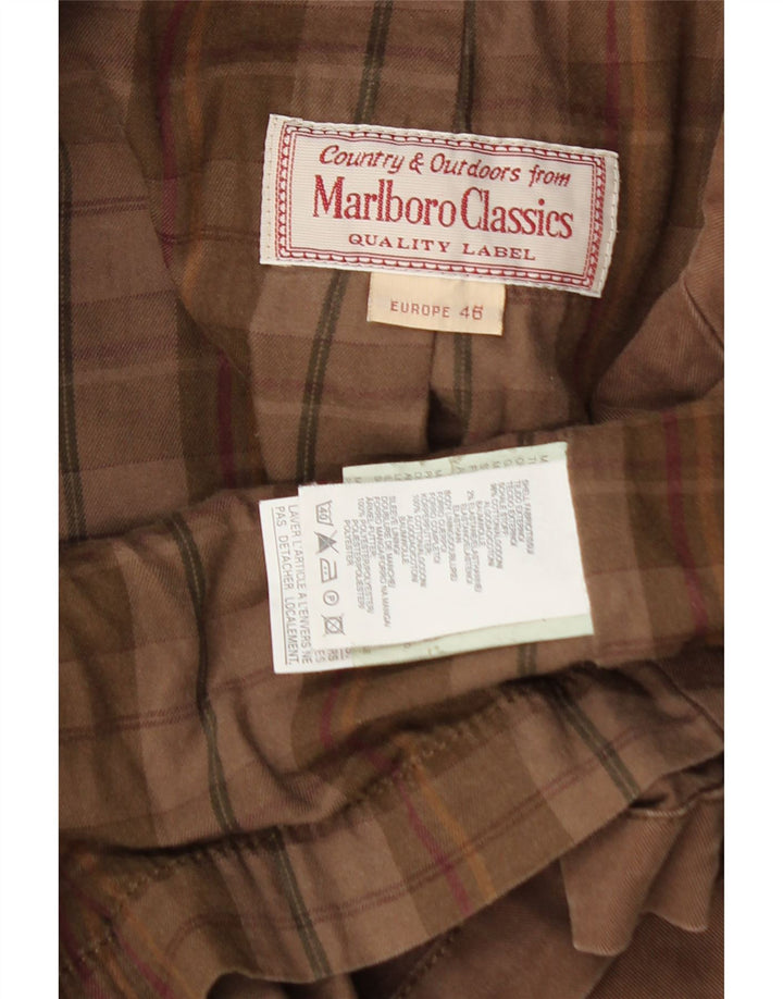 MARLBORO CLASSICS Womens 1 Button Blazer Jacket EU 46 XL Brown Cotton Vintage Marlboro Classics and Second-Hand Marlboro Classics from Messina Hembry 