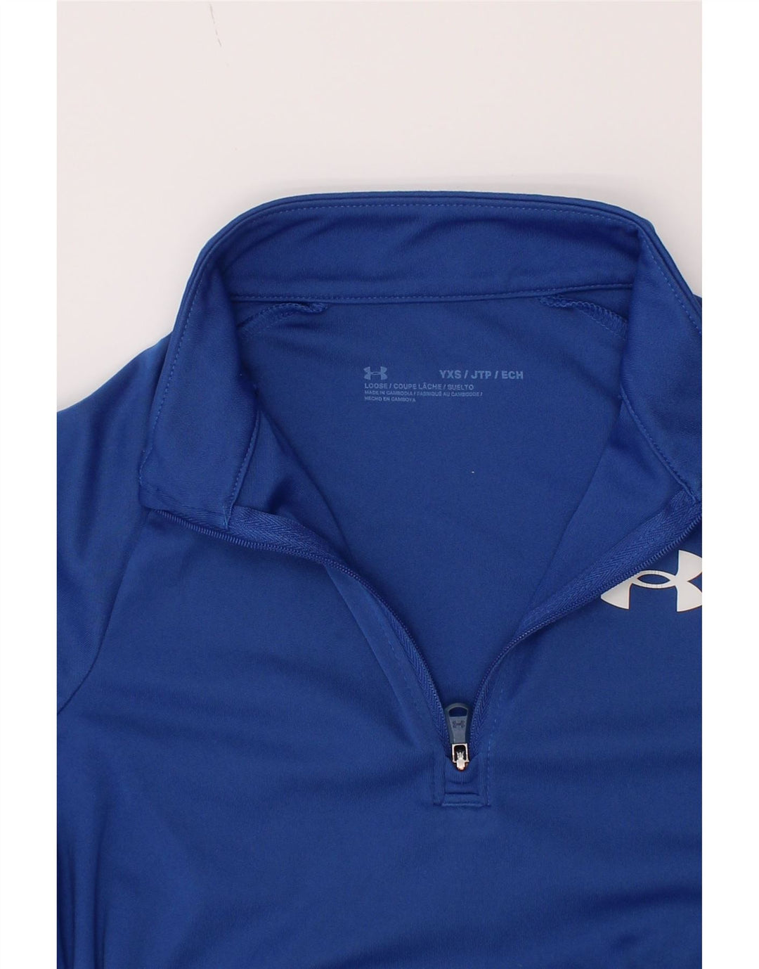 Under Armour Jungen-Pullover-Trainingsoberteil mit Reißverschluss, 6–7 Jahre, XS, Blau