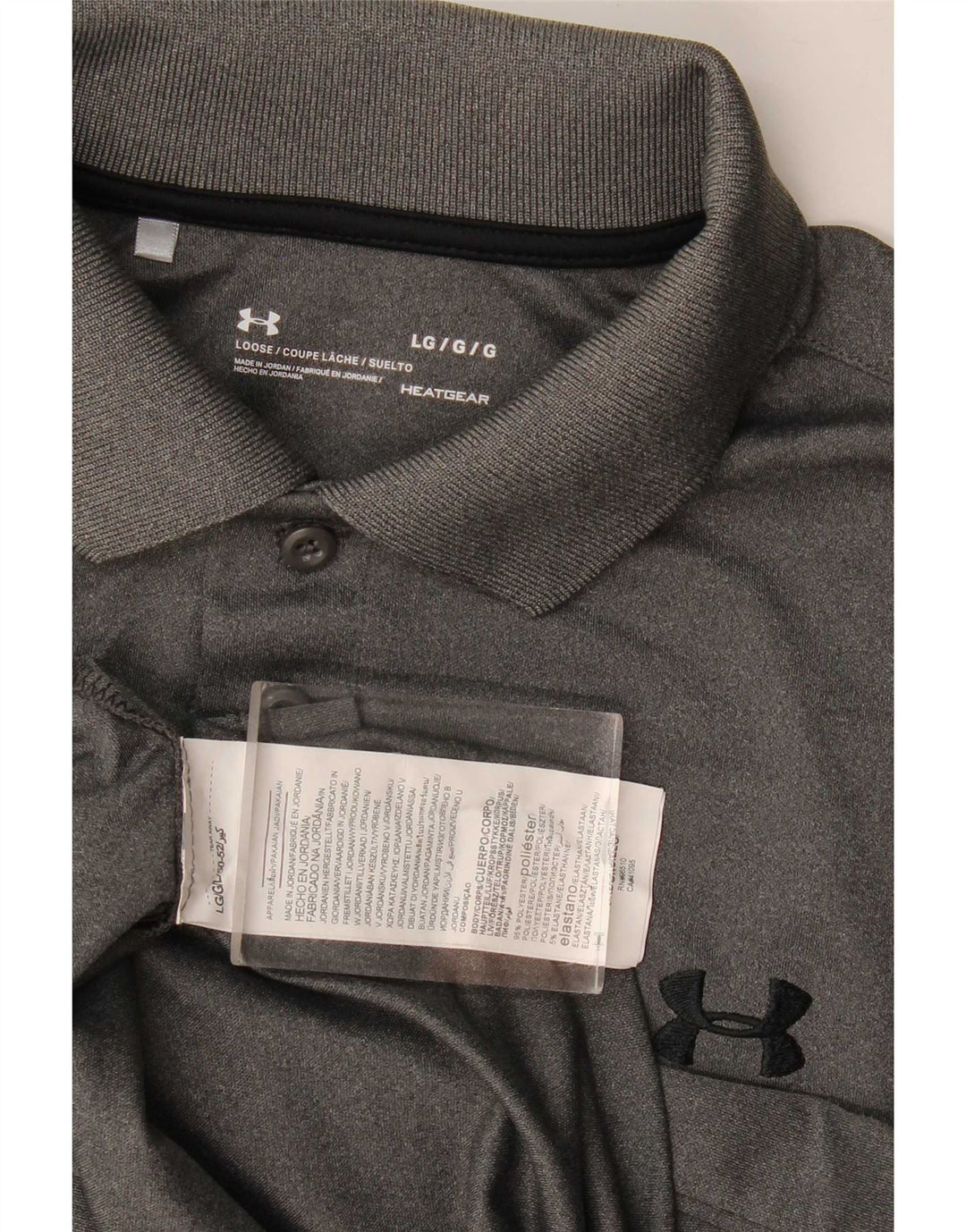 Under Armour Herren Heat Gear Poloshirt, großes graues Polyester
