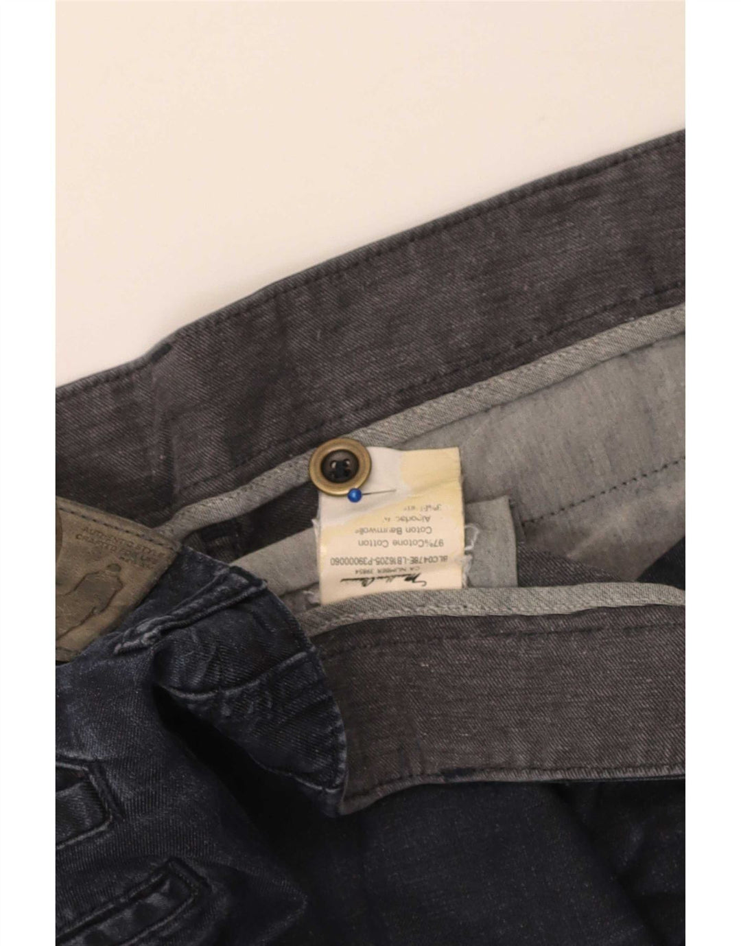 Marlboro Classics Herren Distressed Straight Jeans W36 L32 Marineblaue Baumwolle