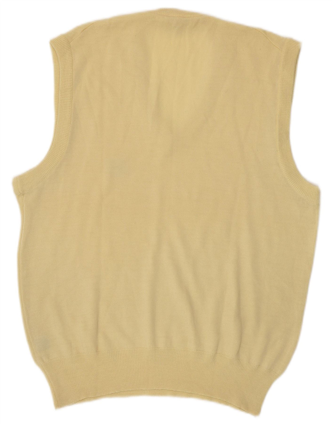 Fila Herren Weste Tank Top IT 48 Mittelgelbe Schurwolle
