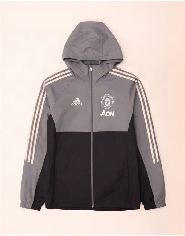 Adidas Herren Manchester United Graphic Trainingsanzug-Oberteil, Jacke, Größe S, Grau