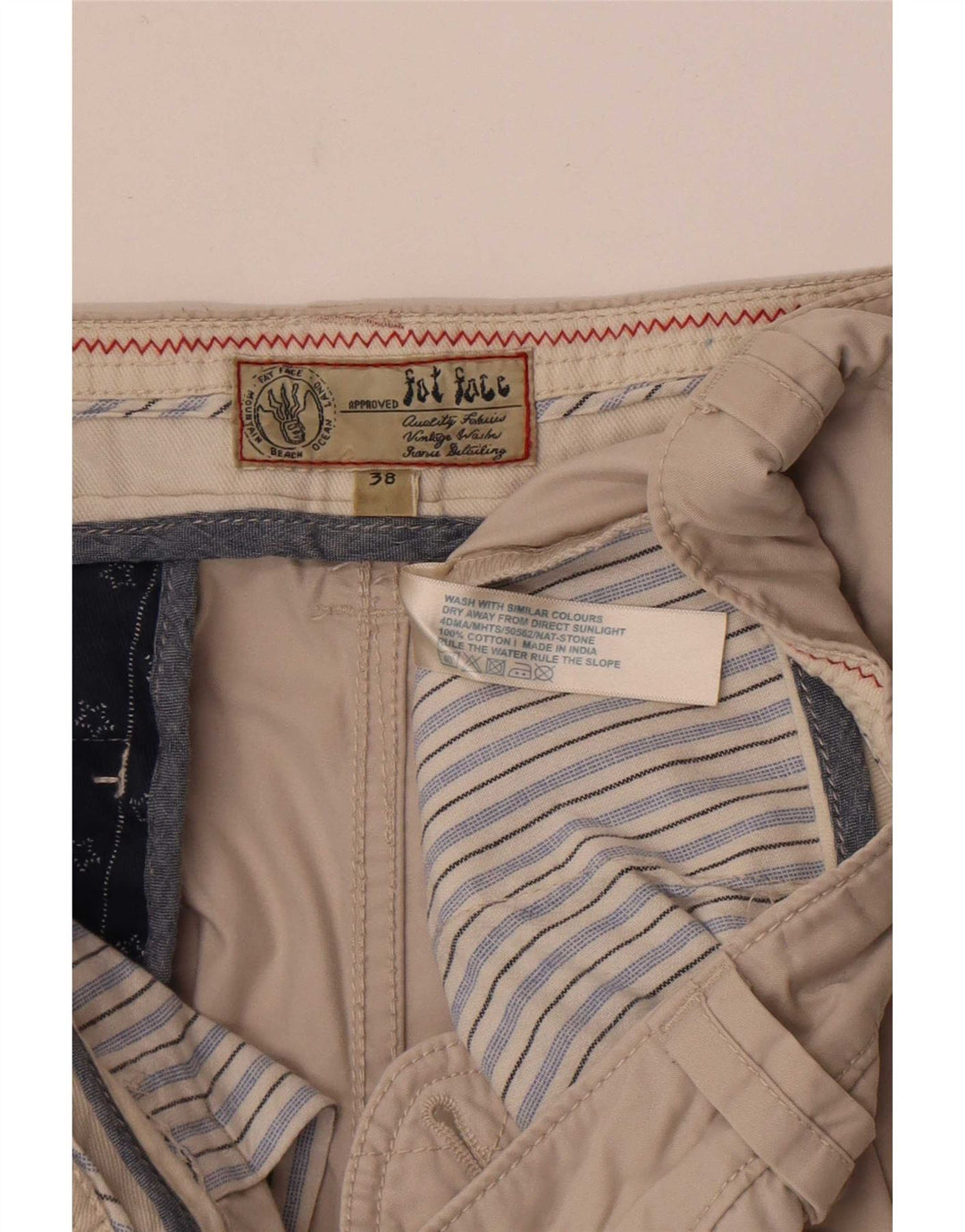 Fat Face Herren Chinoshorts W38 XL Beige Baumwolle