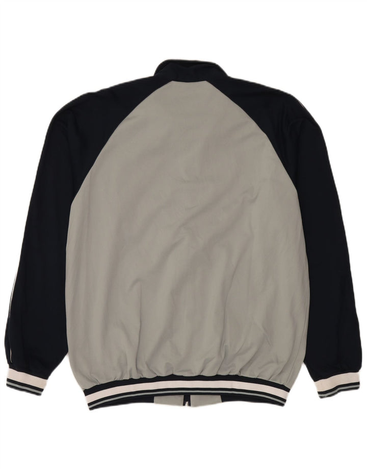 Champion Herren-Trainingsanzugoberteil, XL, graues Colourblock-Polyester