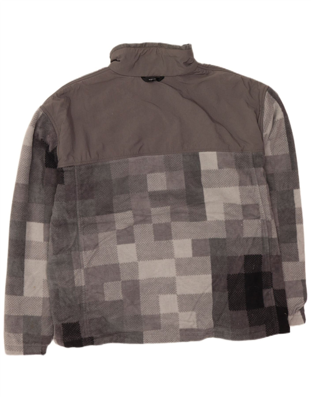 COLUMBIA Herren Interchange Fleecejacke UK 44 2XL Graues geometrisches Polyester
