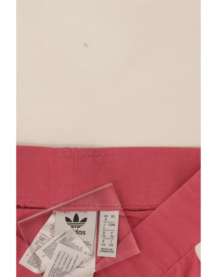 ADIDAS Womens Leggings UK 8 Small Pink Cotton Vintage Adidas and Second-Hand Adidas from Messina Hembry 