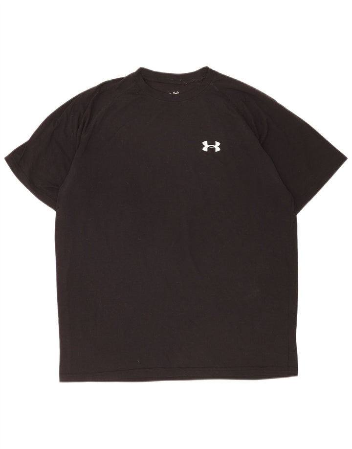 Under Armour Damen Heat Gear T-Shirt Top UK 14 Medium Schwarz Polyester