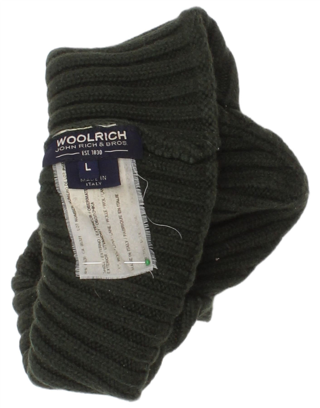 Woolrich Damen Strickmütze, große grüne Wolle