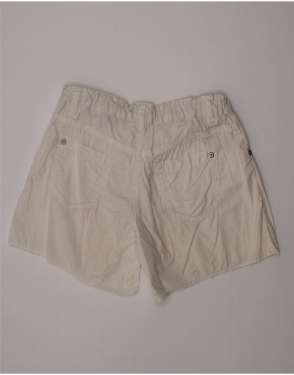 BENETTON Freizeitshorts für Mädchen, 10–11 Jahre, XL, W24, weiße Baumwolle