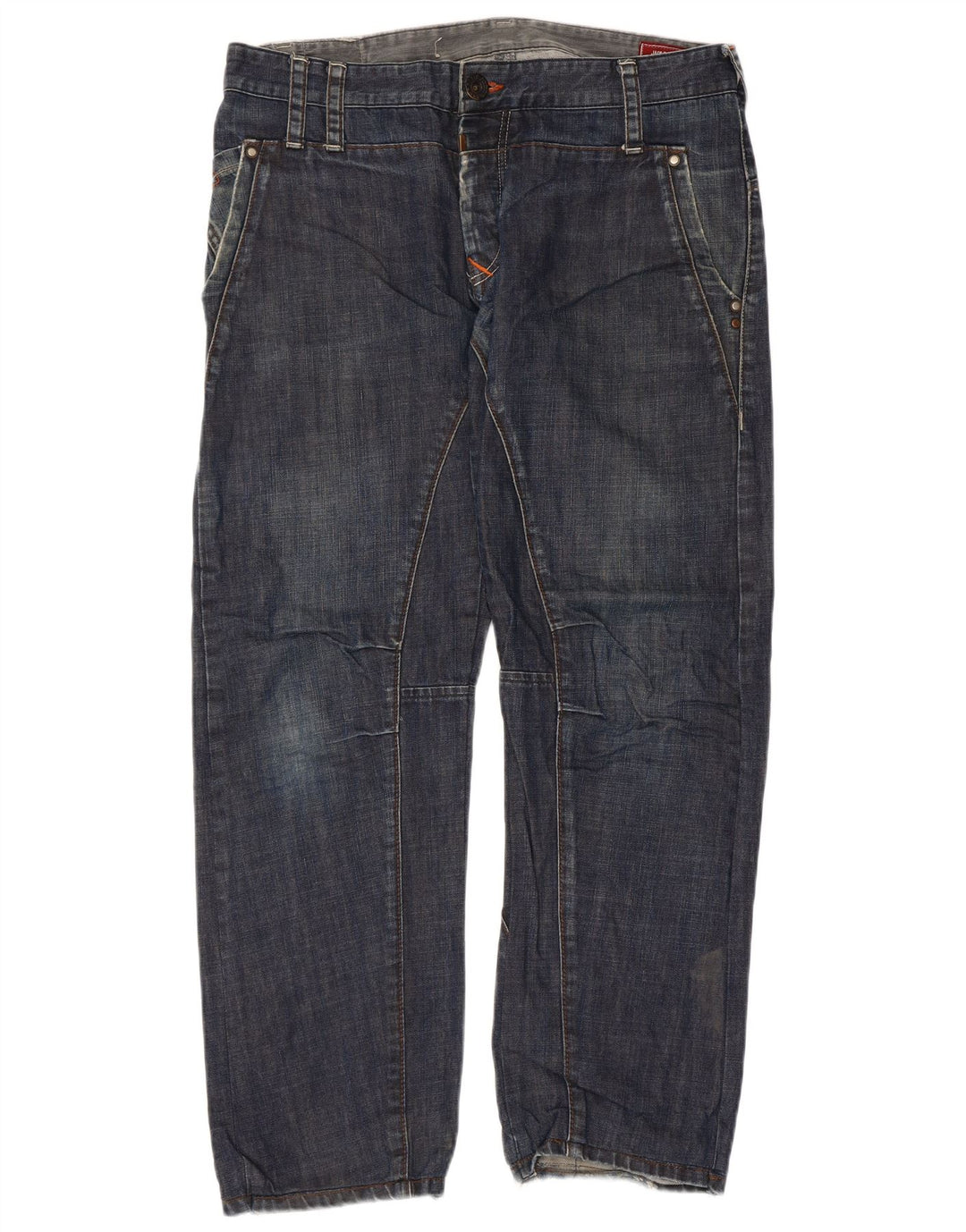JACK & JONES Herren Straight Jeans W36 L29 Blaue Baumwolle