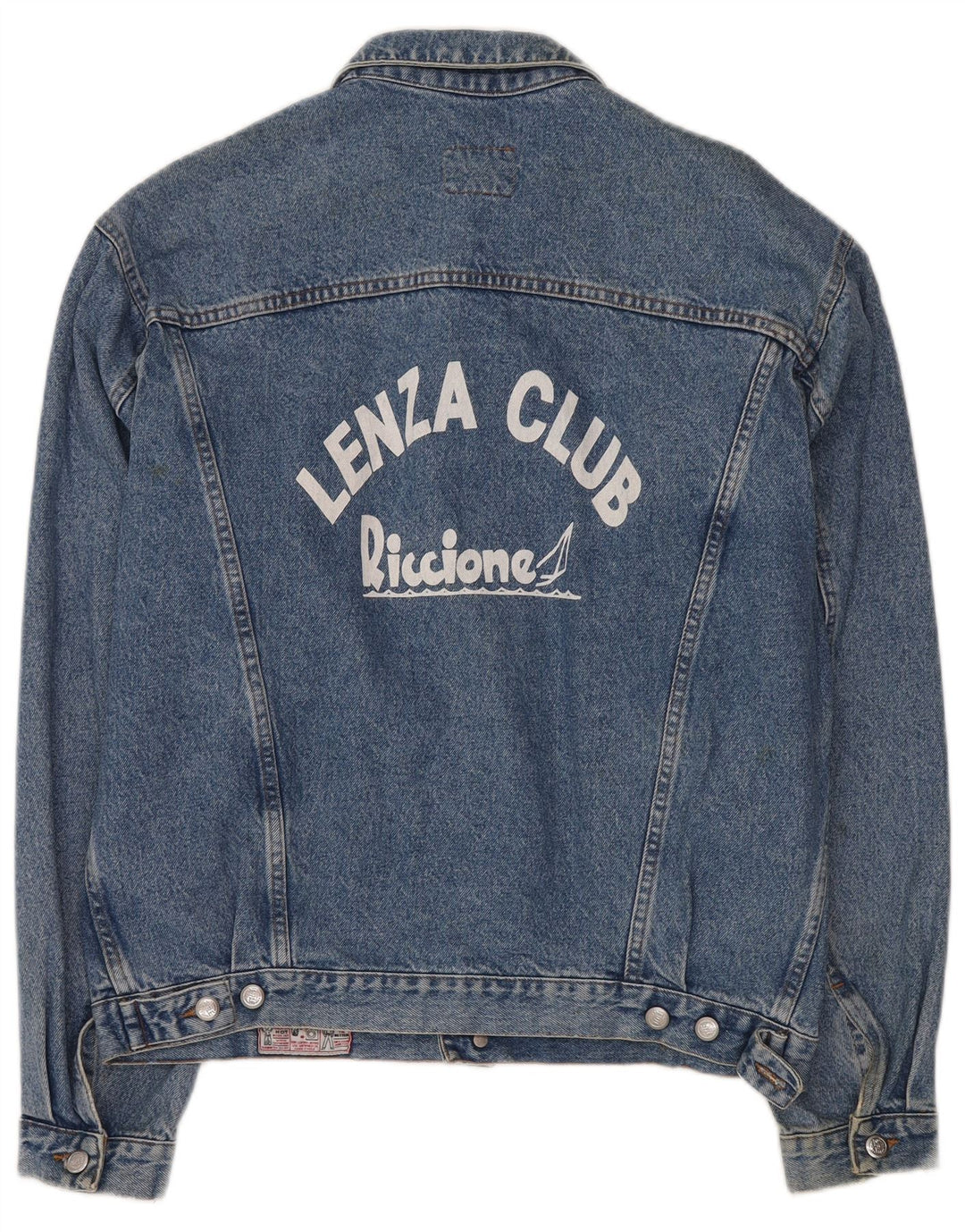 Rifle Herren-Jeansjacke mit Grafik, UK 44, 2XL, Blau, Retro