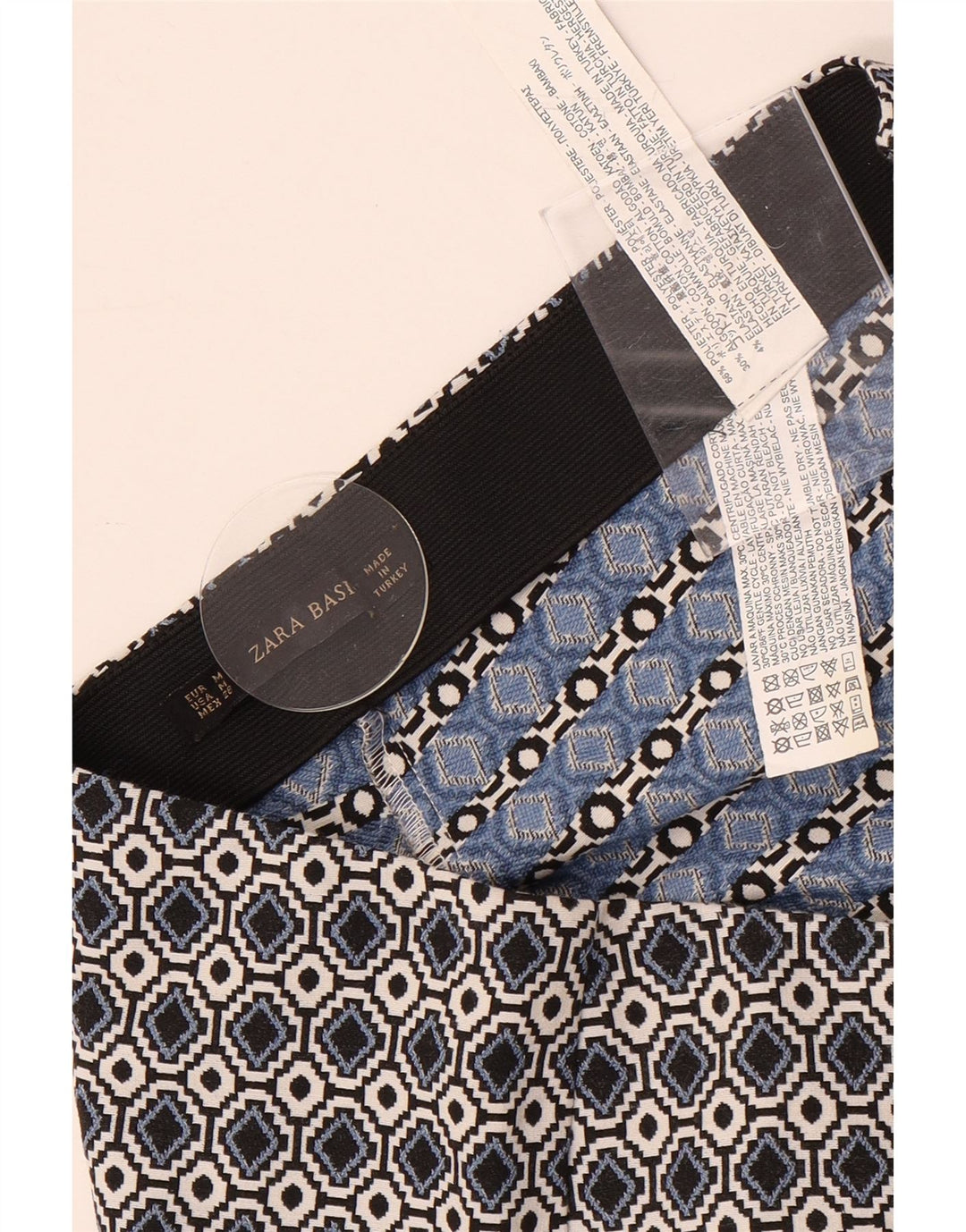 ZARA Damen-Freizeithose, mittelgroß, W28, L28, mehrfarbig, geometrisch