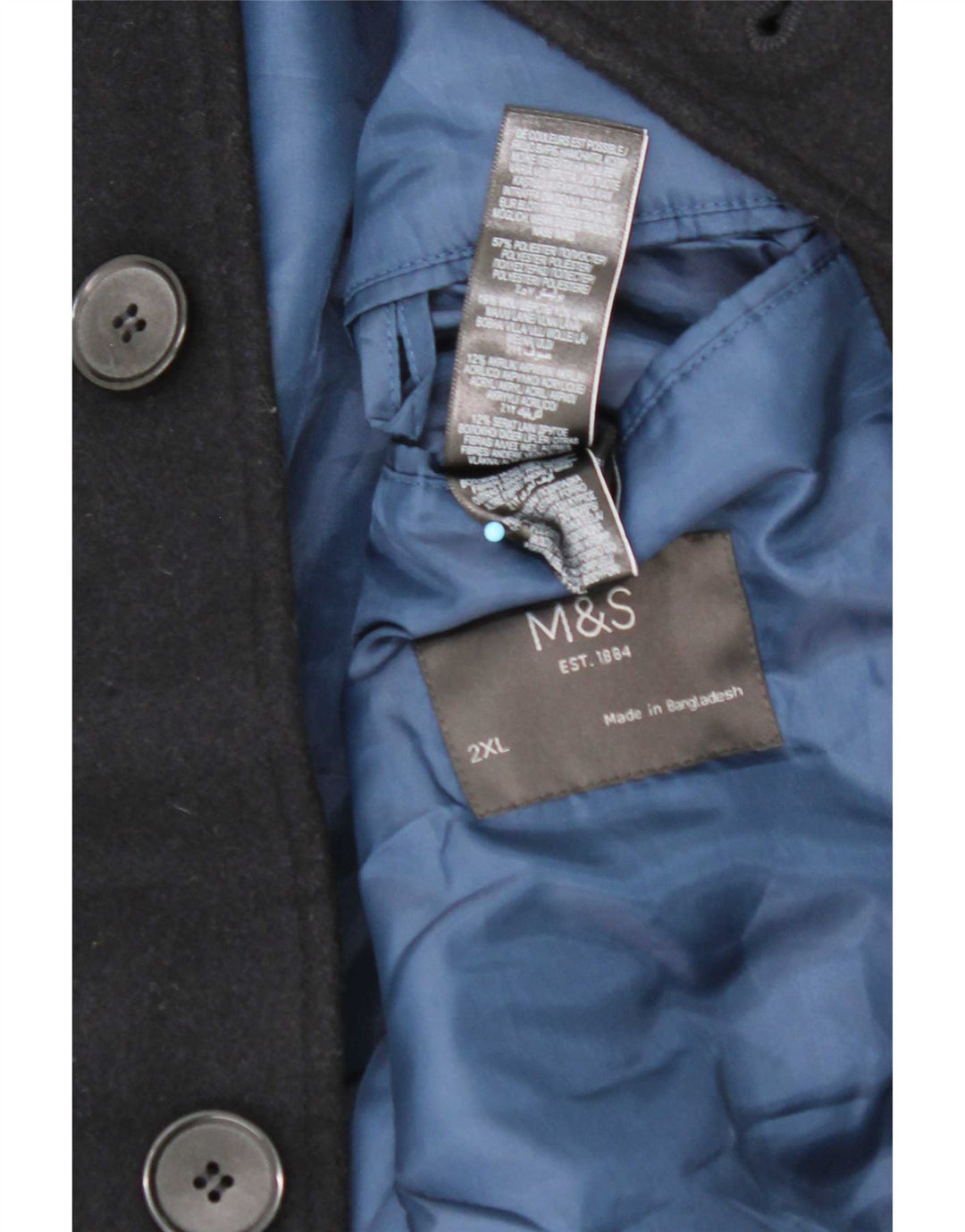 Marks & Spencer Damenmantel UK 20 2XL Marineblau Polyester