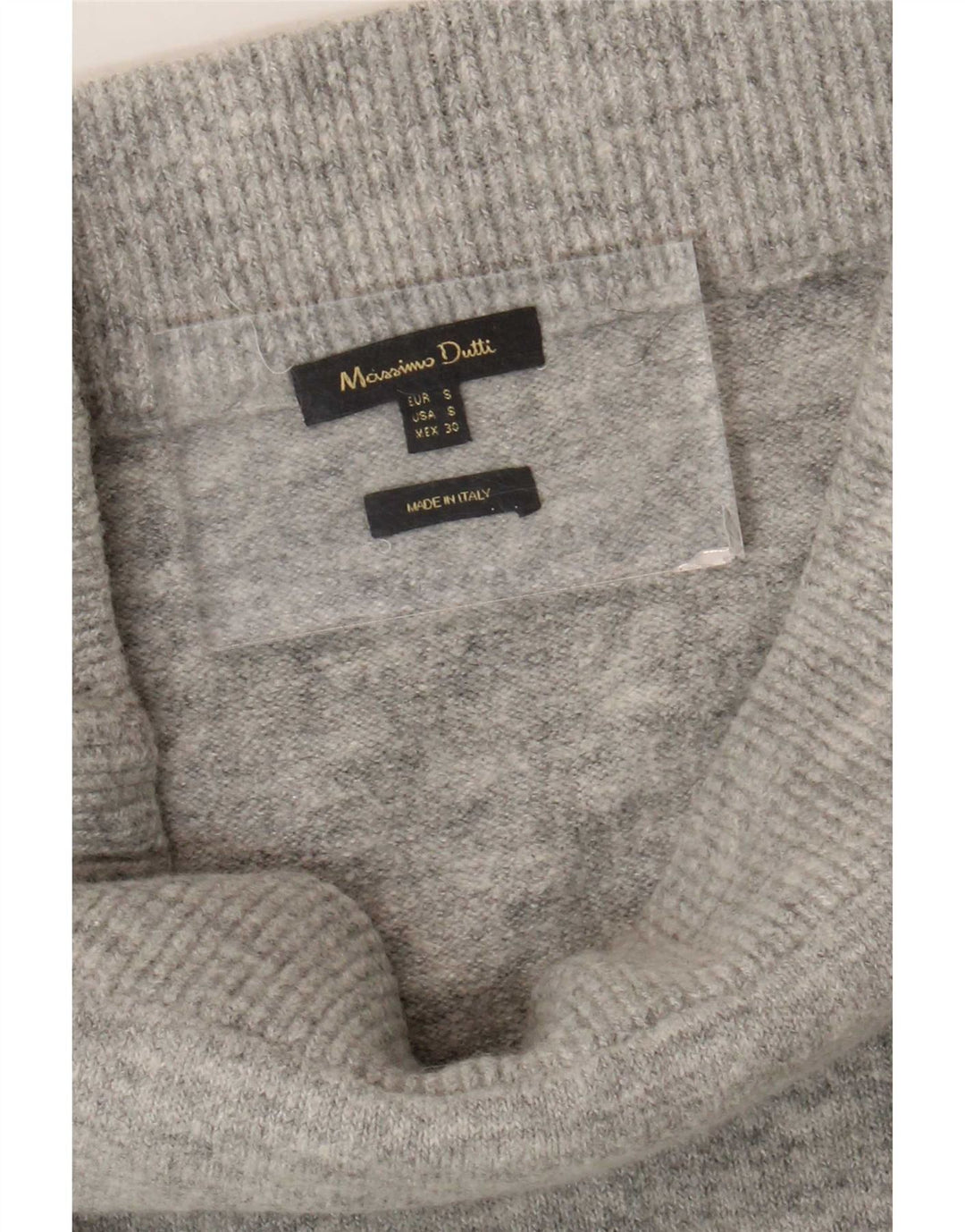Massimo Dutti Damen-Strick-Bleistiftrock, Größe S, Größe 27, Grau, Farbblock