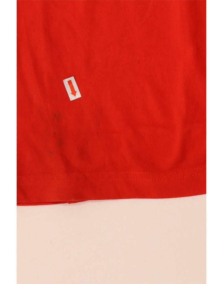 Puma Herren Grafik-T-Shirt-Oberteil aus mittelroter Baumwolle