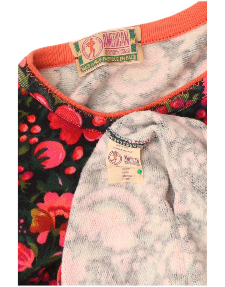 American System Damen-Sweatshirt-Pullover, Gr. 14, mittelgroß, mehrfarbig, mit Blumenmuster