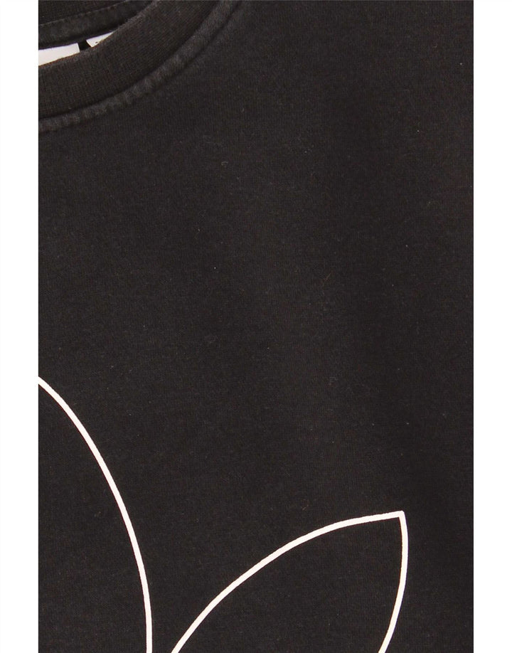 Adidas Herren Graphic Sweatshirt Pullover Small Schwarz Baumwolle