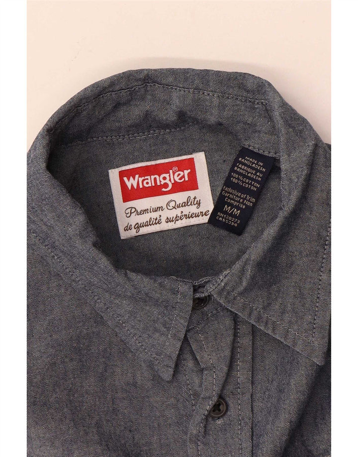 Wrangler Herren-Kurzarmhemd aus Baumwolle in mittlerem Marineblau