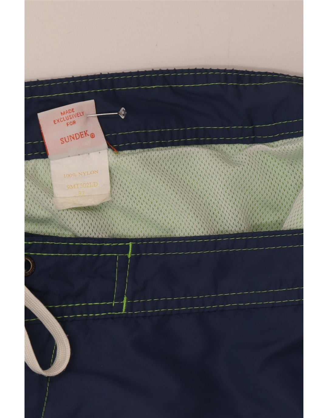 Sundek Herren-Badeshorts, mittelgroß, marineblaues Nylon