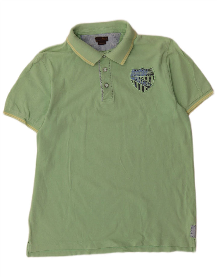 Marlboro Classics Herren-Poloshirt mit Grafik, Mittelgrün