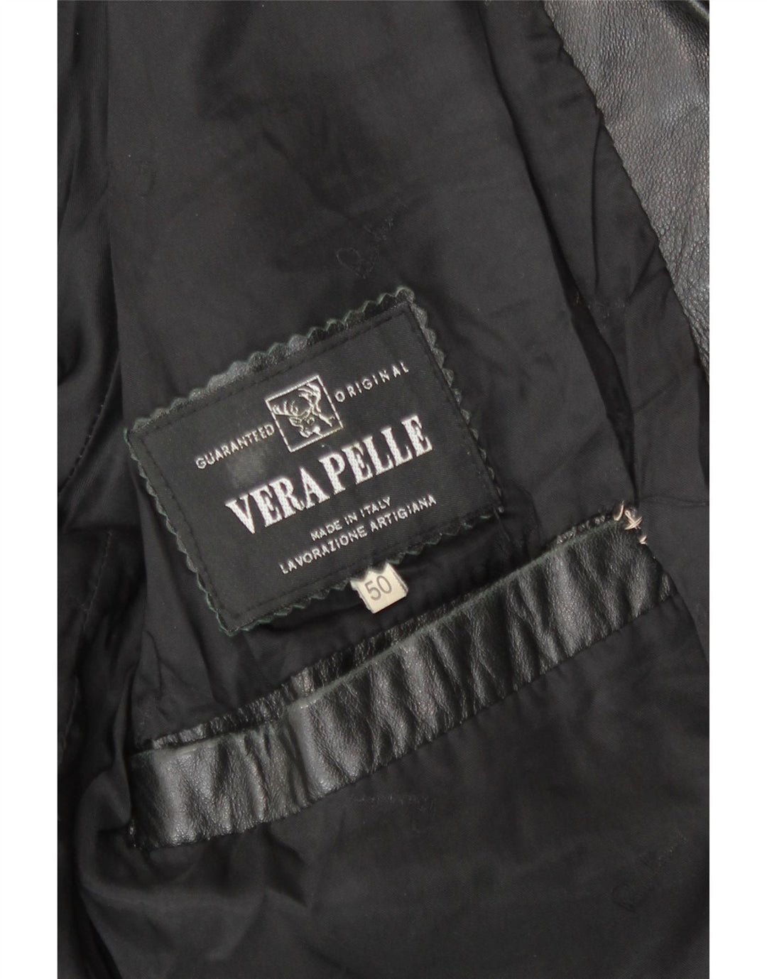 Vintage Herren Lederjacke IT 50 Großes graues Leder