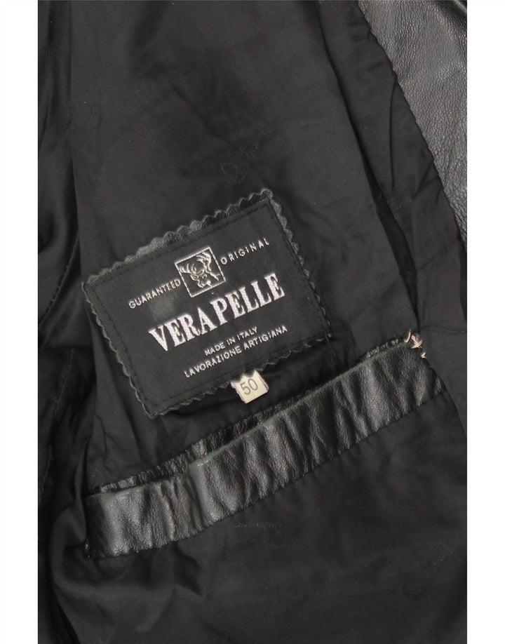 Vintage Herren Lederjacke IT 50 Großes graues Leder