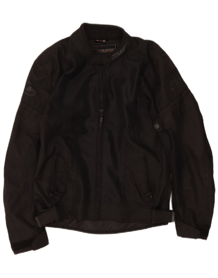 Course Herren Graphic Racer Jacke UK 38 Mittelschwarzes Polyester