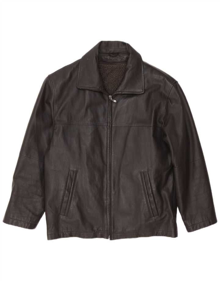 Canda Herren Lederjacke IT 48 Medium Schwarz