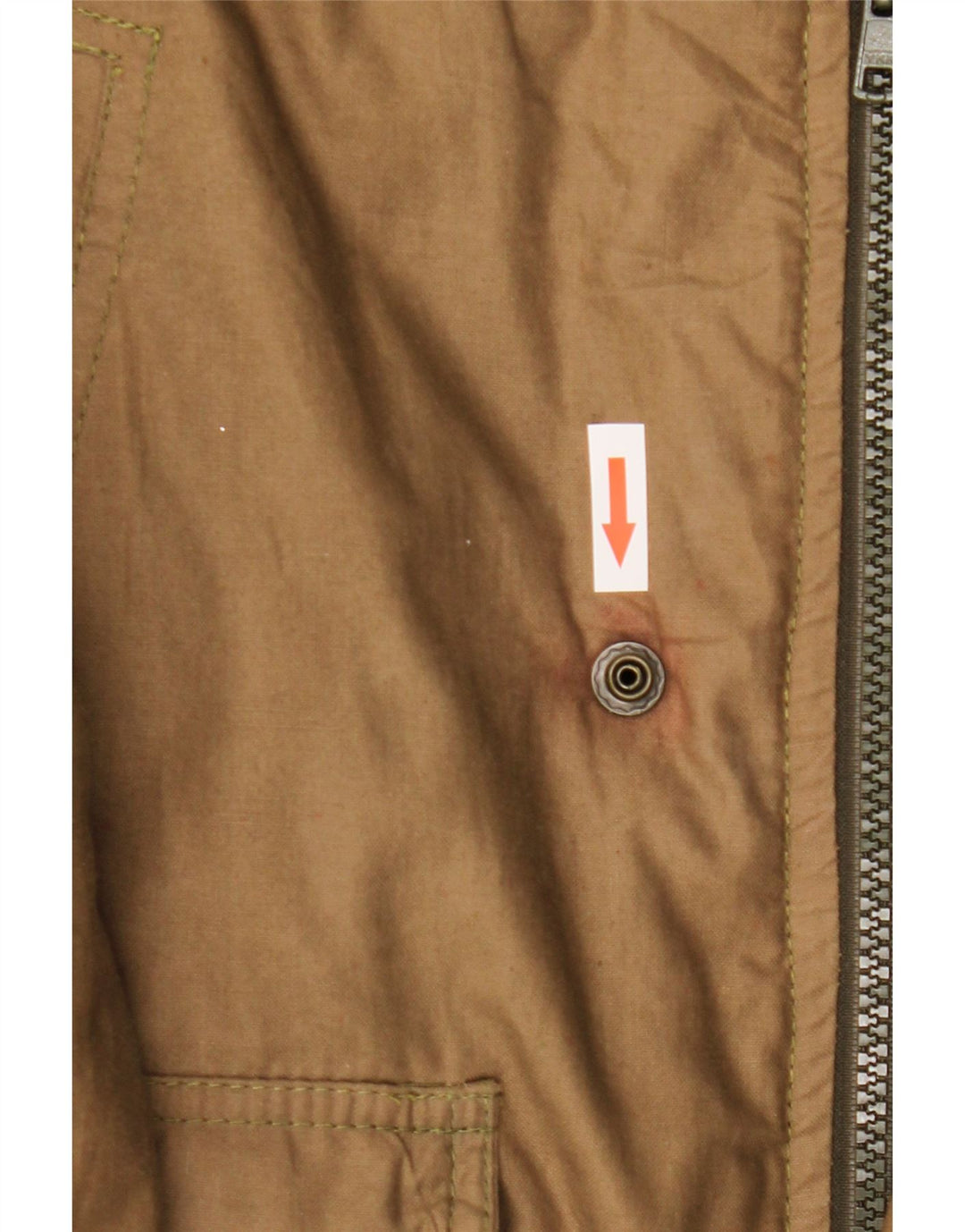 Vintage gepolsterte Herrenjacke mit Kapuze IT 52 XL Khaki