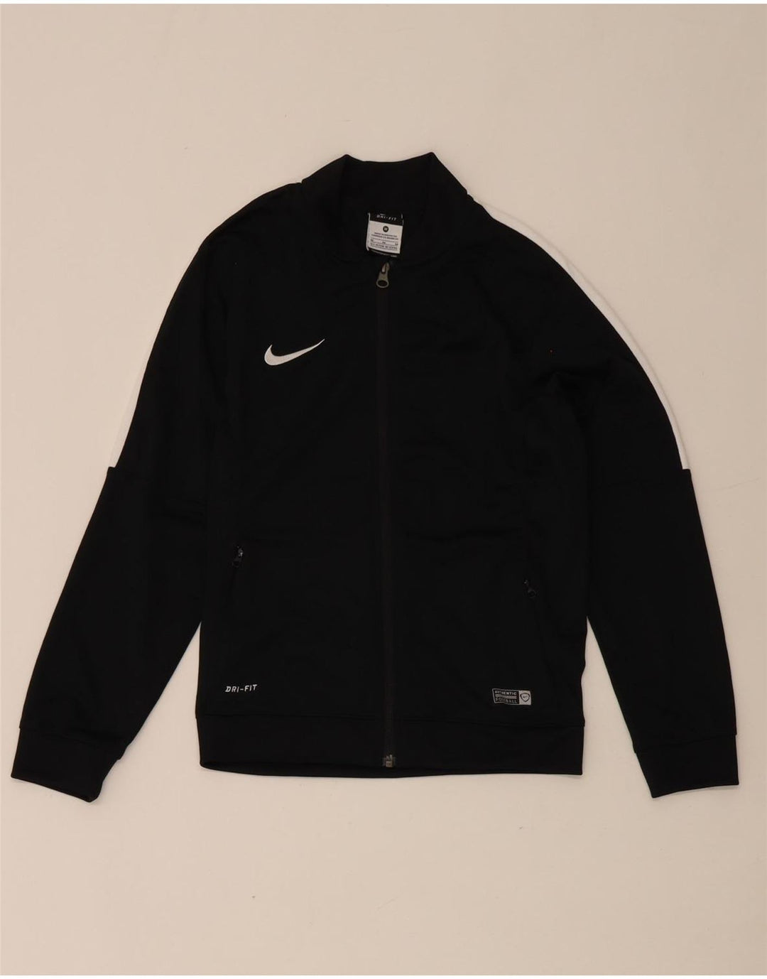 Nike Dri-Fit-Trainingsanzugoberteil für Jungen, 10–11 Jahre, Mittelschwarz, Farbblock