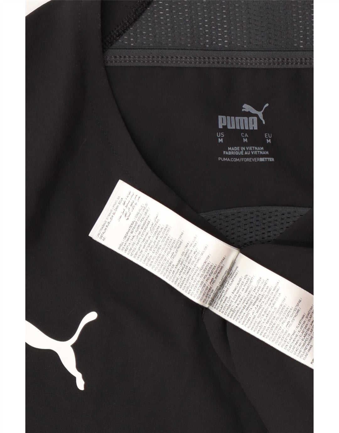 Puma Herren T-Shirt Top Medium Schwarz Colourblock Polyester