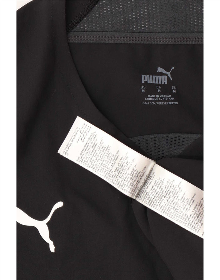 Puma Herren T-Shirt Top Medium Schwarz Colourblock Polyester