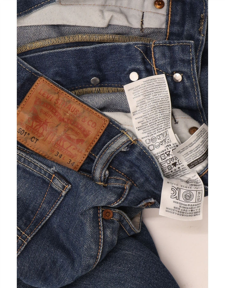 Levi's Herren 501 Straight Jeans W34 L27 Blaue Baumwolle