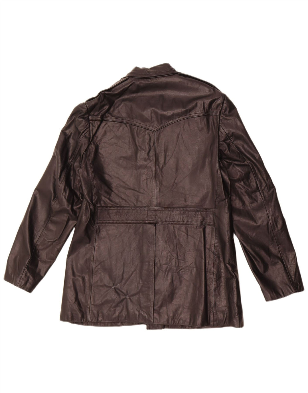 Vintage Damen Lederjacke IT 42 Mittelschwarzes Leder