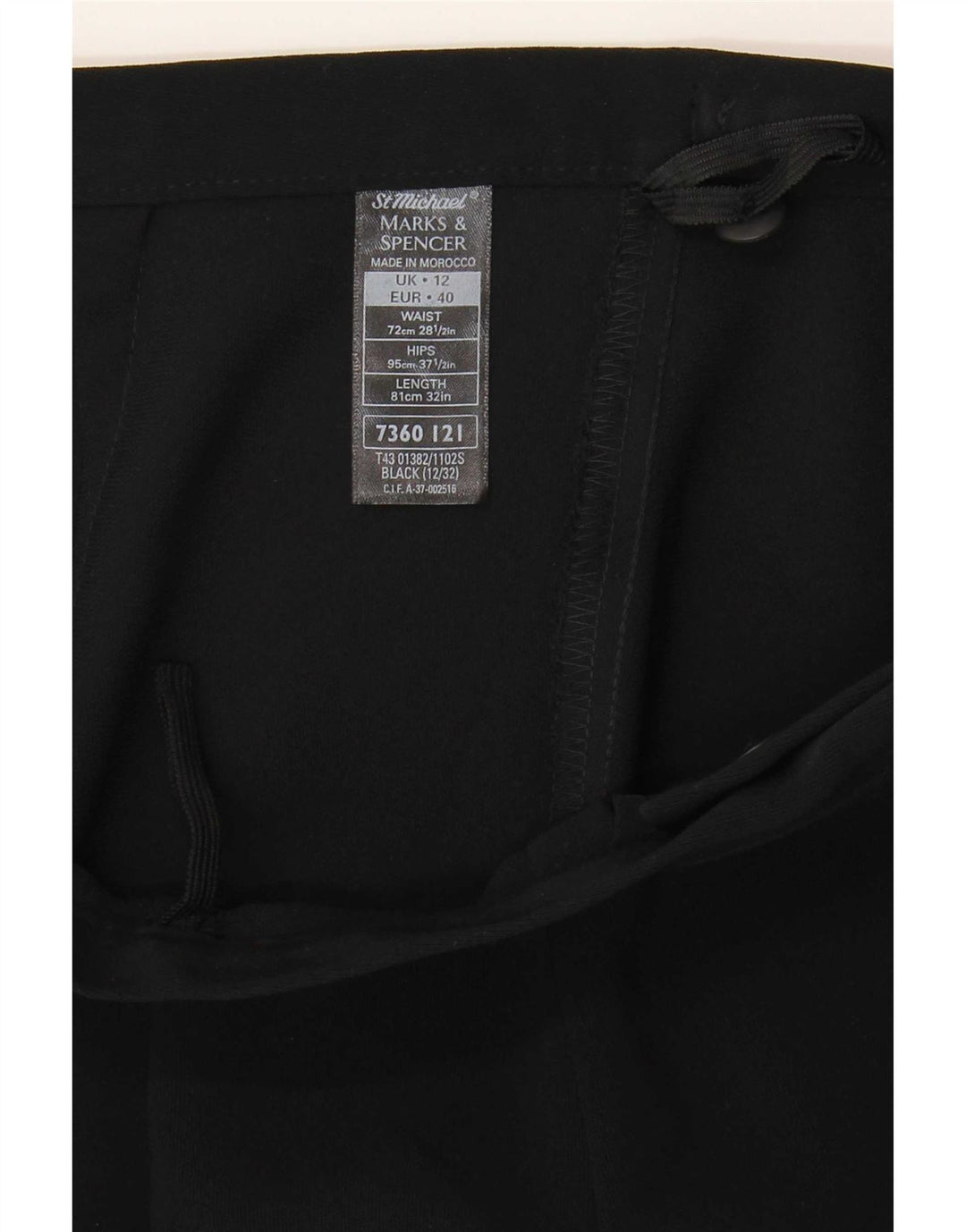 Marks & Spencer Damen Wickelrock UK 12 Medium W28 Schwarz Polyester