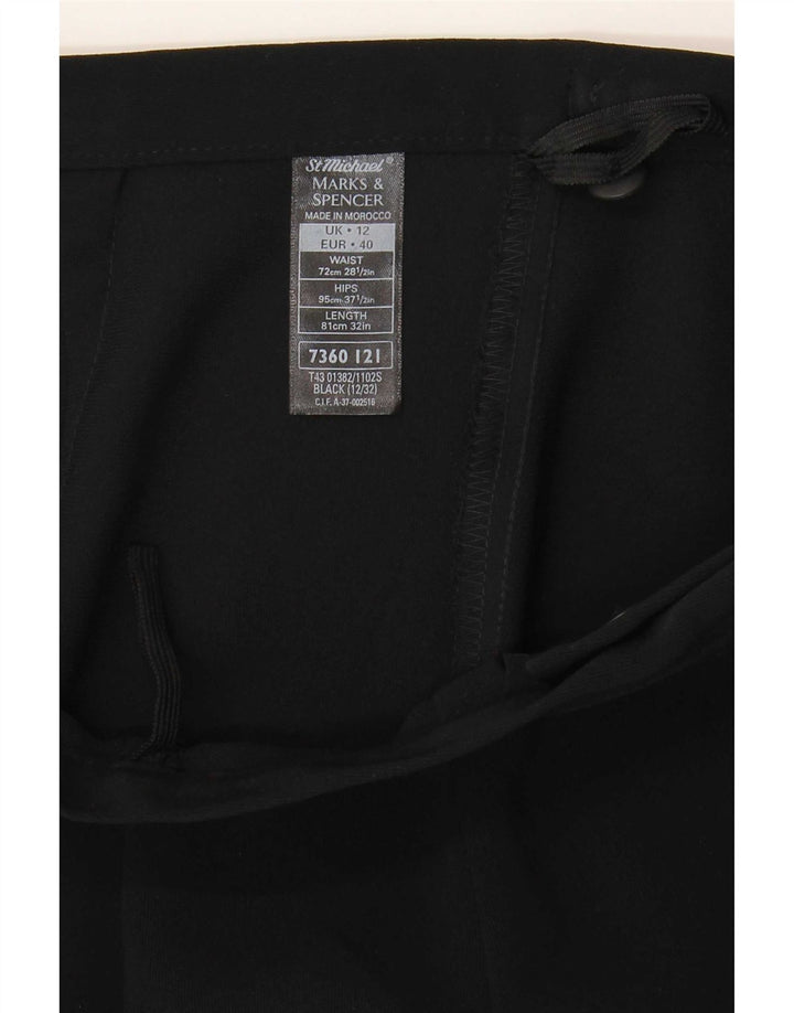 Marks & Spencer Damen Wickelrock UK 12 Medium W28 Schwarz Polyester