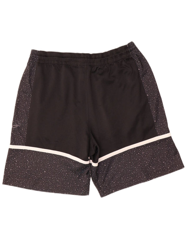 Jordan Herren-Sportshorts XL, schwarz geflecktes Polyester