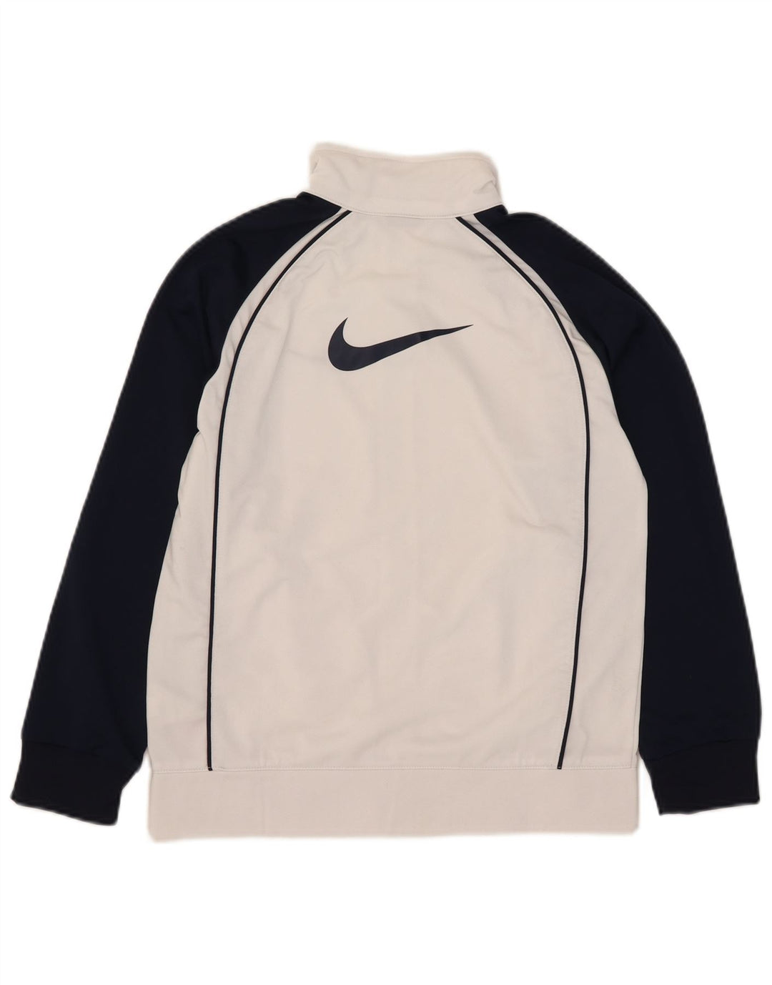 Nike Mädchen-Trainingsanzug-Top-Jacke, 10–11 Jahre, Mittelweiß, Farbblock