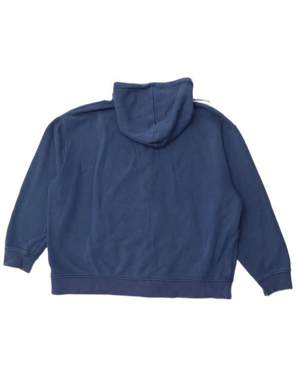 JORDAN Herren-Kapuzenpullover mit Reißverschluss, 2XL, blaue Baumwolle