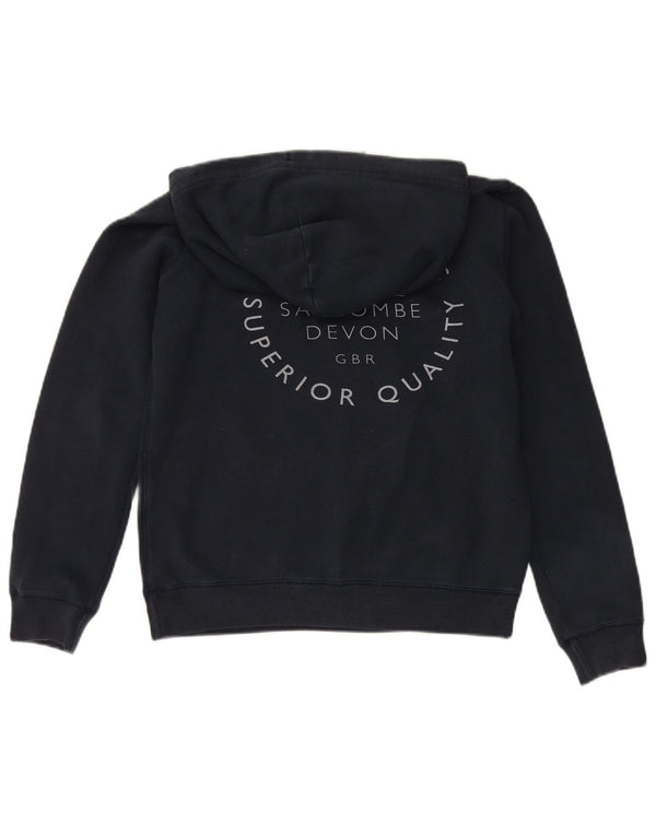 Jack Wills Damen-Kapuzenpullover mit Grafik, übergroß, Gr. 10, Marineblau