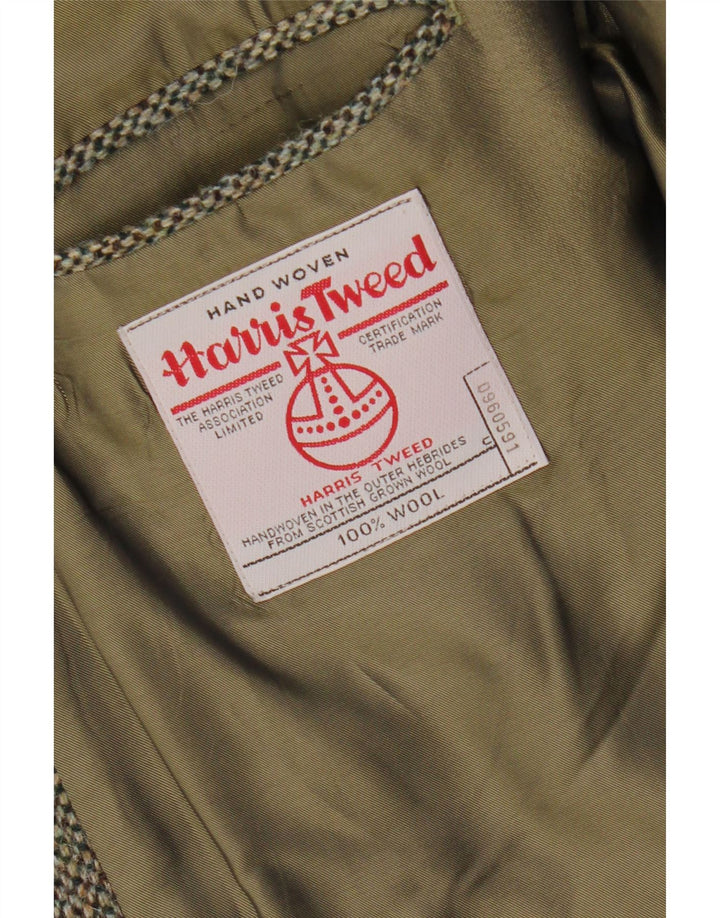 Harris Tweed Herren-Blazer mit 2 Knöpfen, UK 38, mittelgraue Wolle