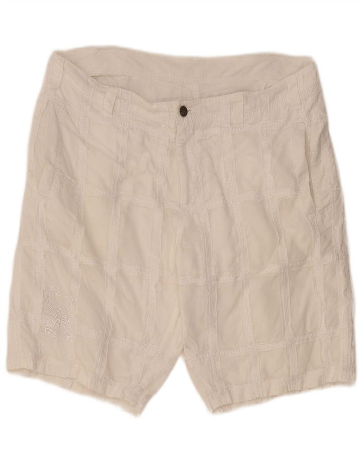 Scorpion Bay Herren-Chinoshorts mit Grafik, W33, mittelweiß karierte Baumwolle