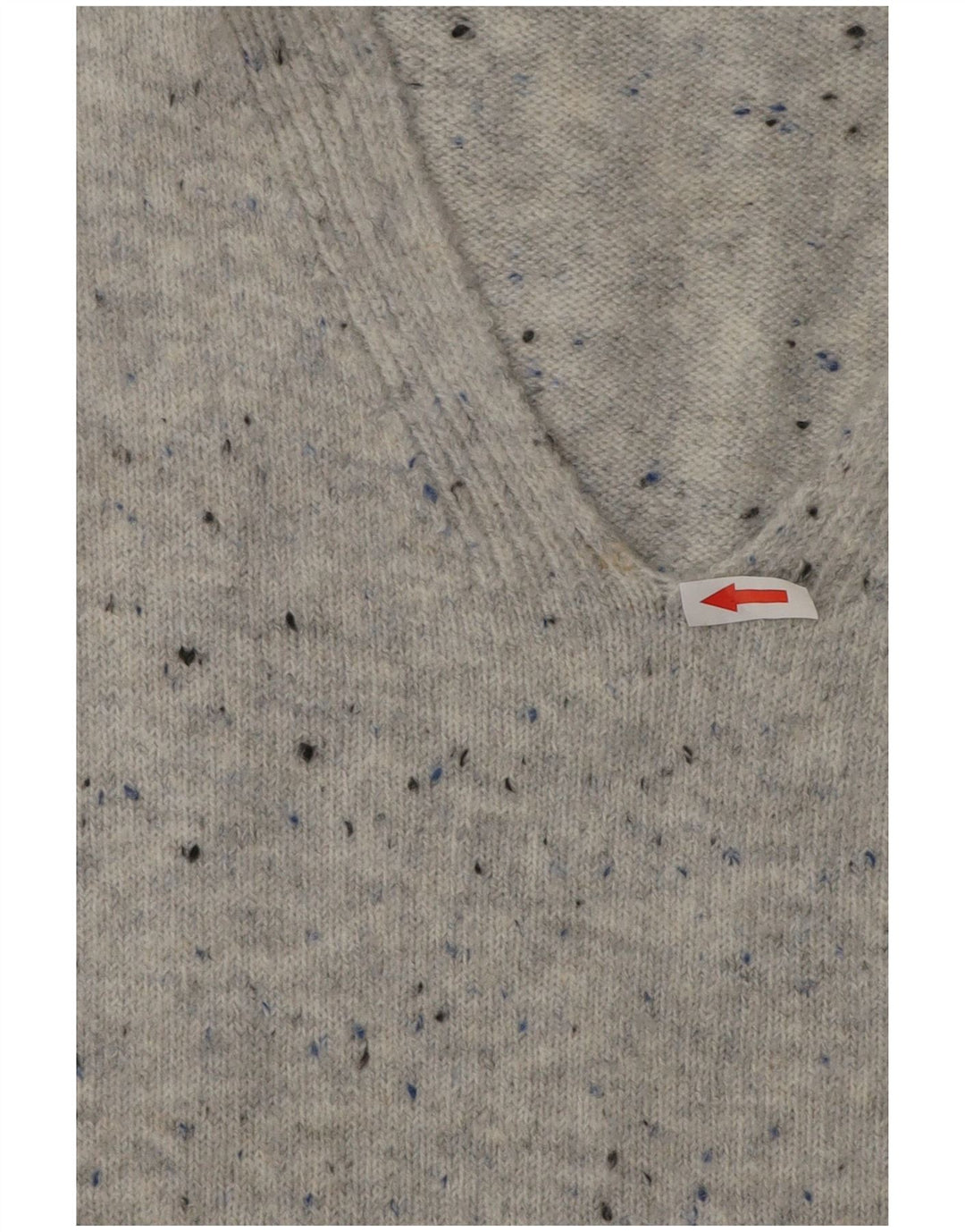 Marks & Spencer Damen-Pullover mit V-Ausschnitt, UK 14, Mittelgrau meliert