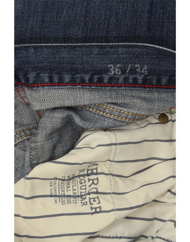 Tommy Hilfiger Herren Regular Straight Jeans W36 L34 Blaue Baumwolle