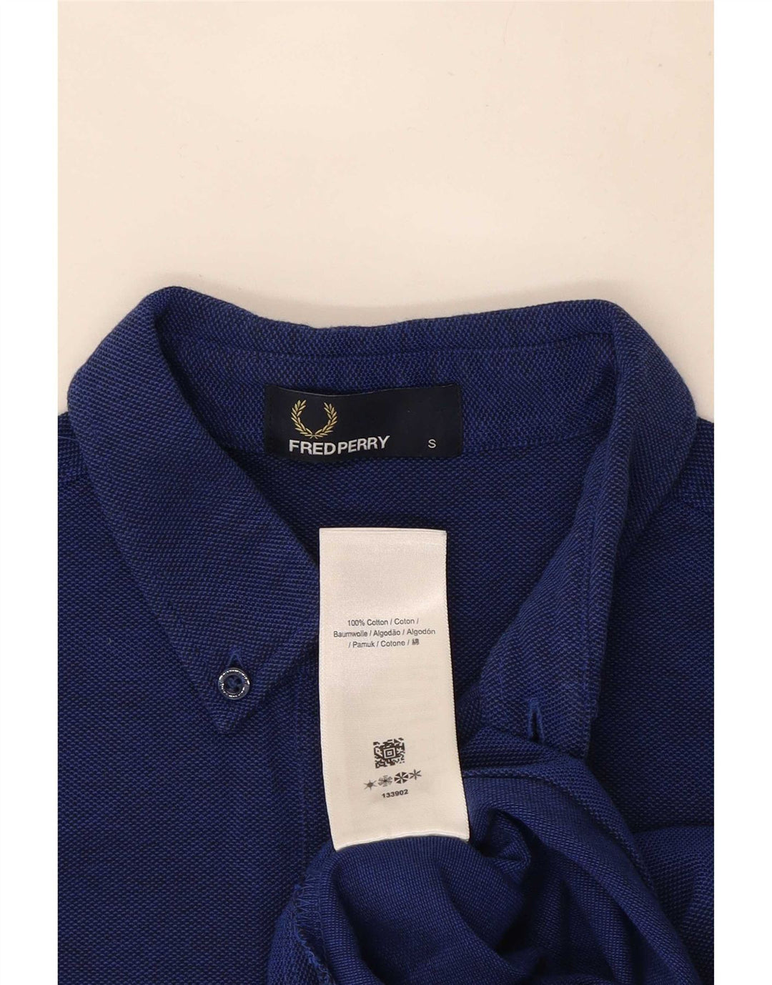 Fred Perry Herren-Poloshirt, klein, marineblau, gestreift, Baumwolle