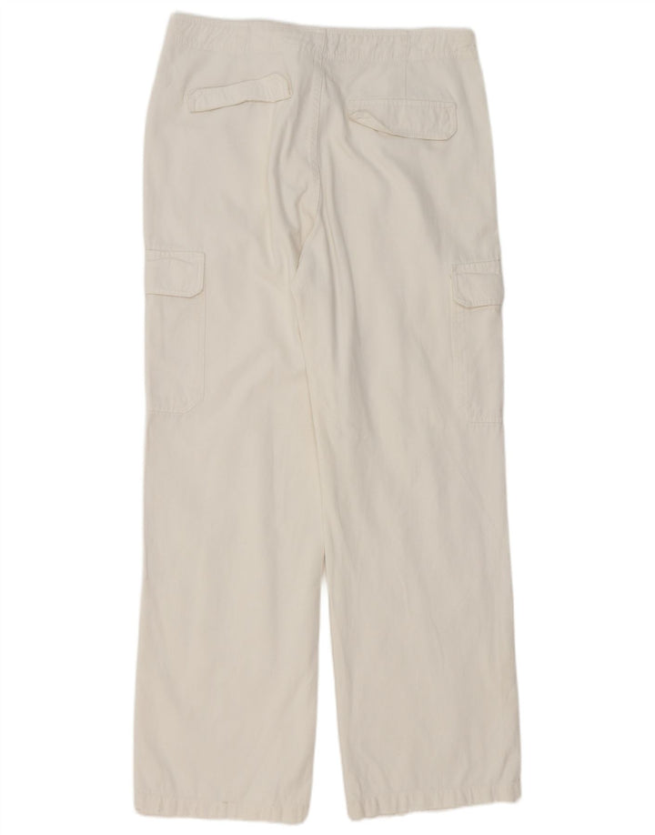 Gerade Cargohose für Damen von Zara, EU 42, Größe L, W32, L32, Weiß