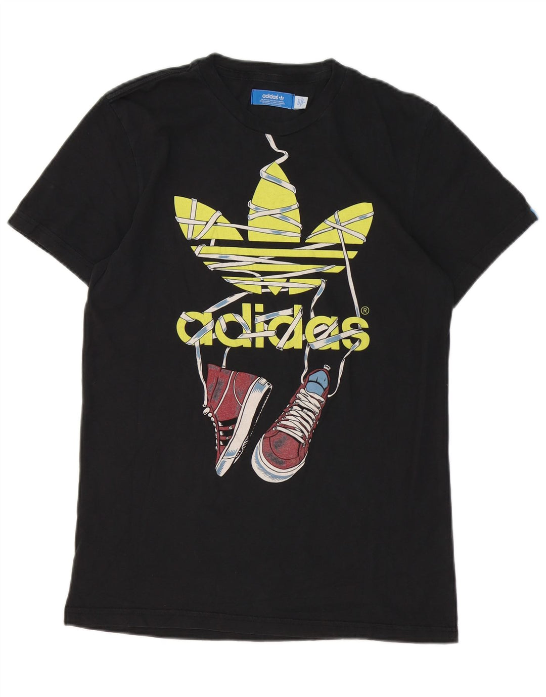 Adidas Herren Grafik T-Shirt Top Small Schwarz